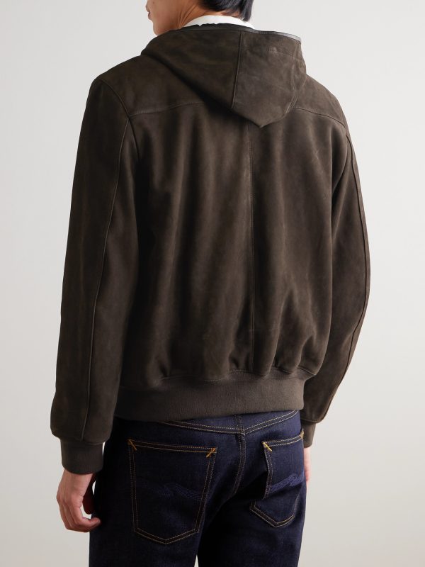 Suede Hoodie - BK Suede Hoodie - BK