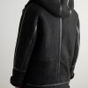 Oversized Shearling Duffle Coat - BK Oversized Shearling Duffle Coat - BK