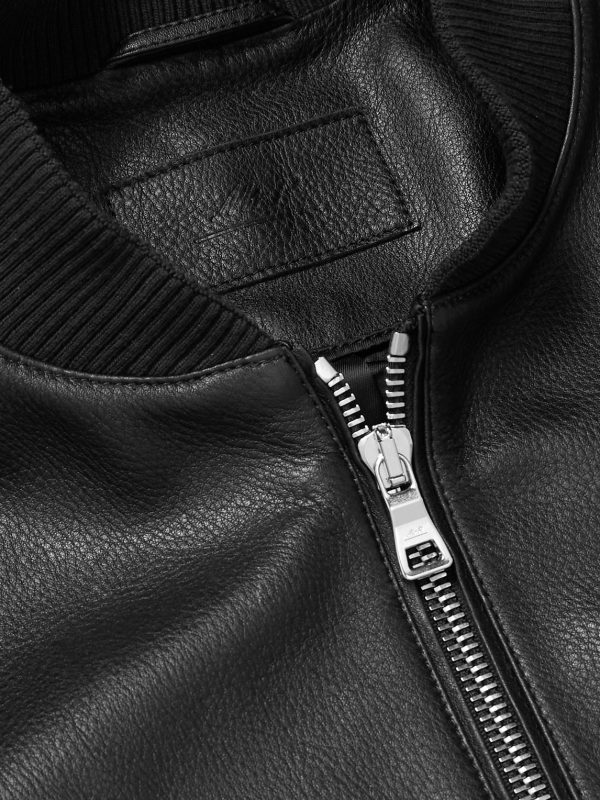 Full-Grain Leather Bomber Jacket - CU Full-Grain Leather Bomber Jacket - CU