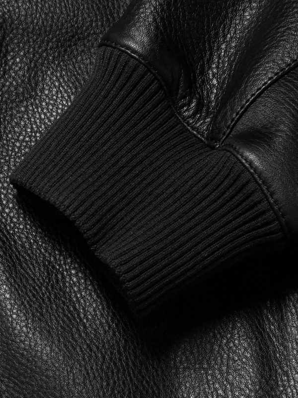 Full-Grain Leather Bomber Jacket - E1 Full-Grain Leather Bomber Jacket - E1