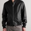 Full-Grain Leather Bomber Jacket - FR Full-Grain Leather Bomber Jacket - FR