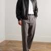 Full-Grain Leather Bomber Jacket - OU Full-Grain Leather Bomber Jacket - OU