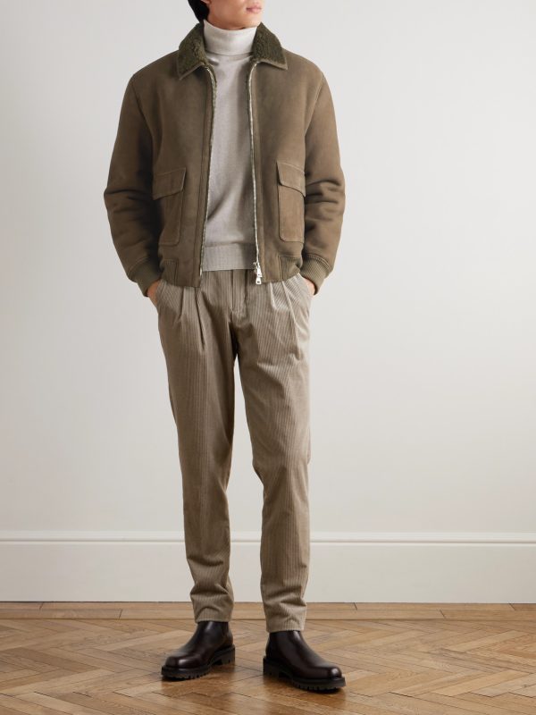 Shearling Bomber Jacket - OU Shearling Bomber Jacket - OU