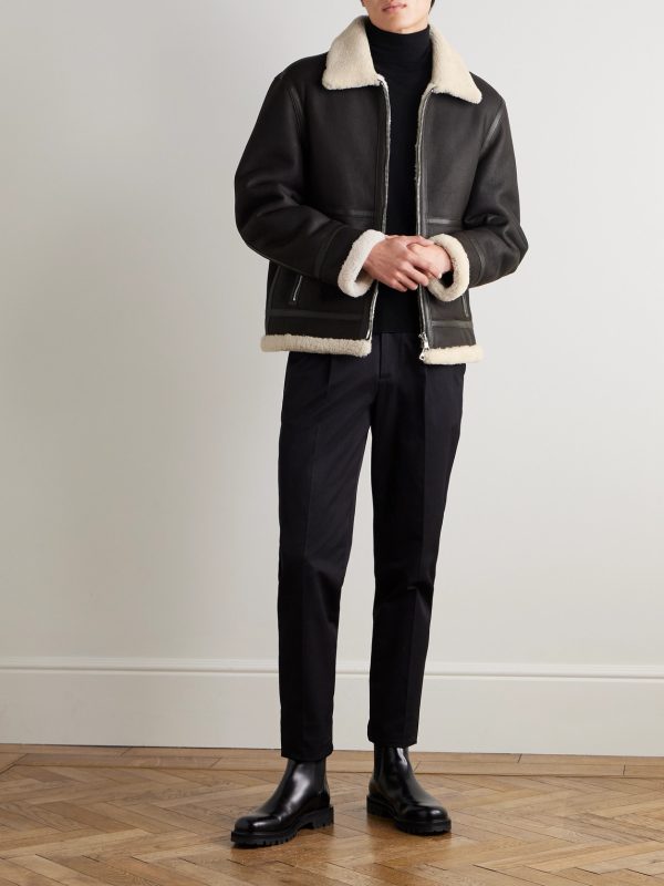 Shearling Bomber Jacket - OU Shearling Bomber Jacket - OU