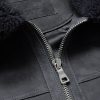 Shearling-Trimmed Suede Trucker Jacket - CU Shearling-Trimmed Suede Trucker Jacket - CU