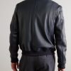 Shearling-Trimmed Full-Grain Leather Blouson Jacket - BK Shearling-Trimmed Full-Grain Leather Blouson Jacket - BK