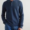 Textured Wool and Camel-Blend Polo Shirt - FR Textured Wool and Camel-Blend Polo Shirt - FR