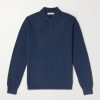 Textured Wool and Camel-Blend Polo Shirt Textured Wool and Camel-Blend Polo Shirt