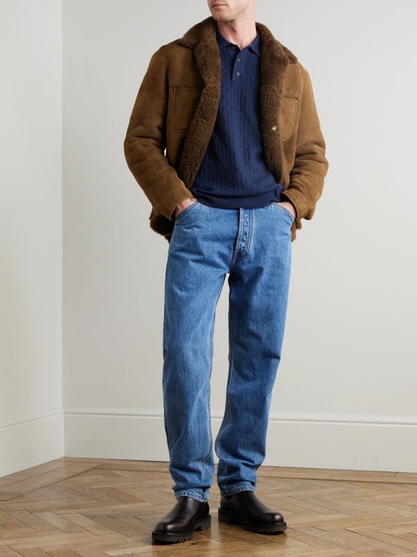 Textured Wool and Camel-Blend Polo Shirt - OU Textured Wool and Camel-Blend Polo Shirt - OU