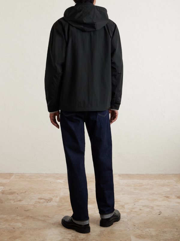 Recycled-Shell Hooded Jacket - BK