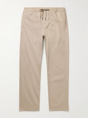 Edward Straight-Leg Organic Cotton-Twill Drawstring Trousers