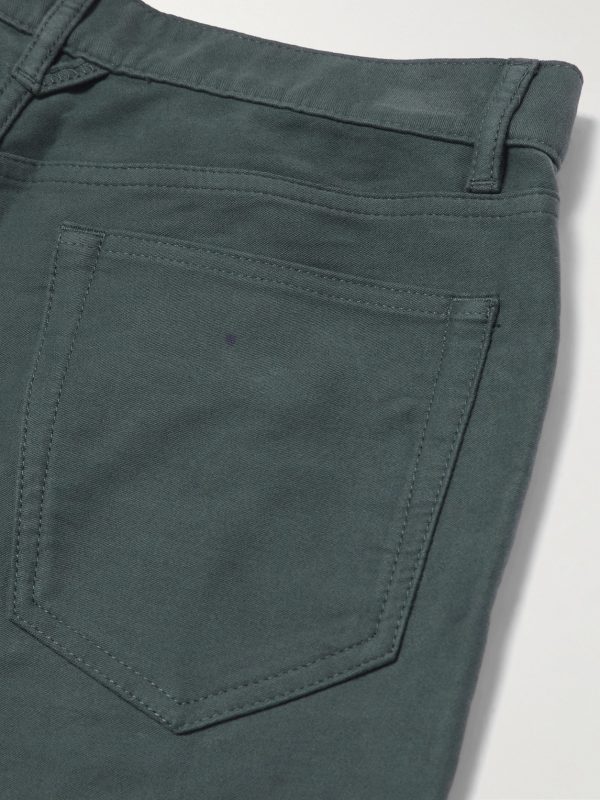 Straight-Leg Organic Cotton-Moleskin Trousers - CU