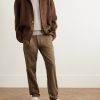 James Pleated Tapered Organic Cotton-Twill Trousers - OU