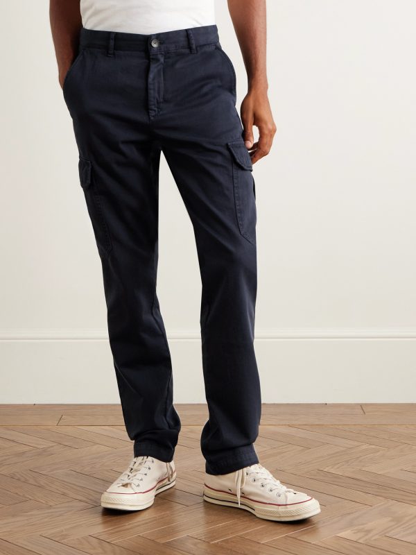Samuel Slim-Fit Straight-Leg Organic Cotton-Twill Cargo Trousers - FR