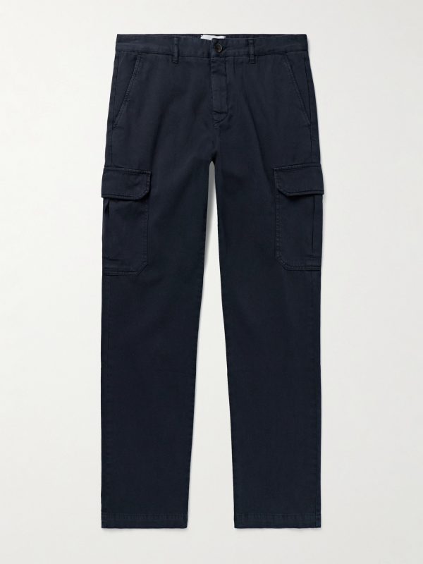 Samuel Slim-Fit Straight-Leg Organic Cotton-Twill Cargo Trousers