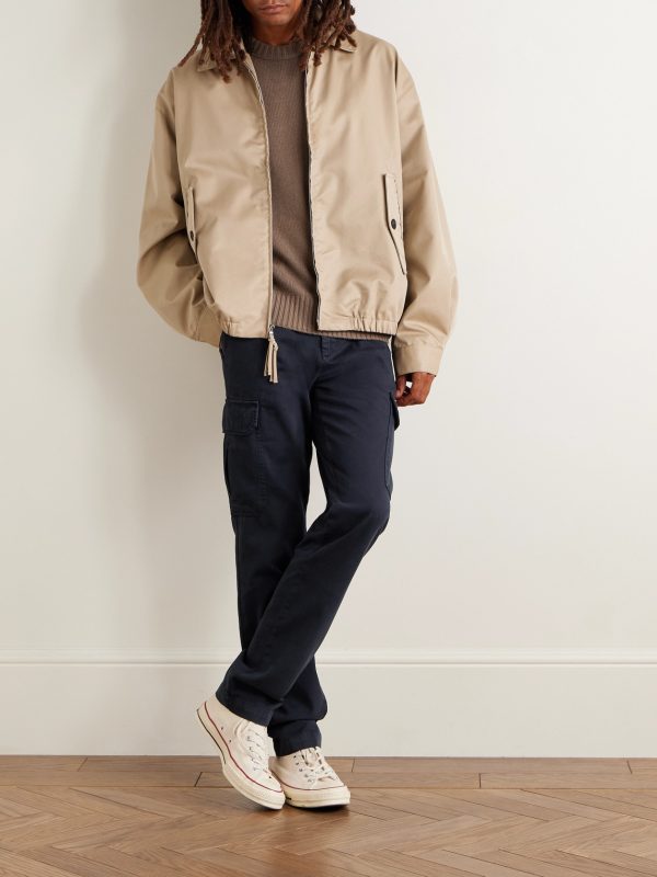 Samuel Slim-Fit Straight-Leg Organic Cotton-Twill Cargo Trousers - OU