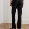 Straight-Leg Organic Cotton-Moleskin Trousers - BK Straight-Leg Organic Cotton-Moleskin Trousers - BK