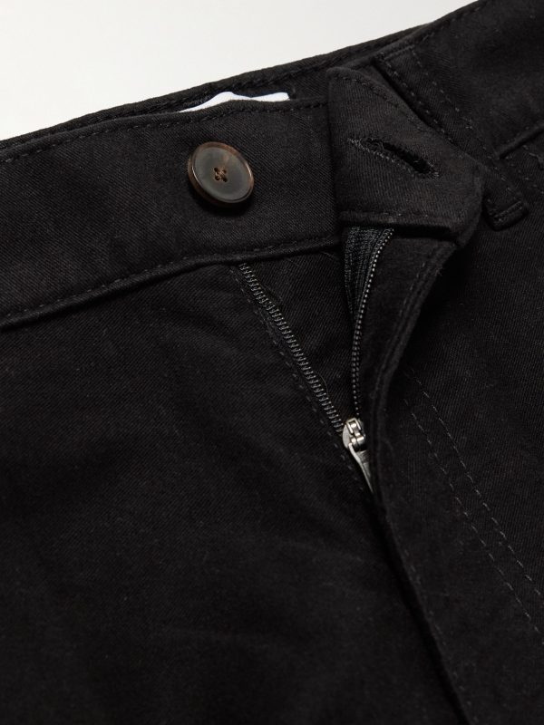 Straight-Leg Organic Cotton-Moleskin Trousers - E1 Straight-Leg Organic Cotton-Moleskin Trousers - E1