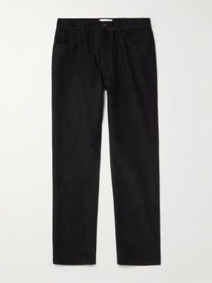 Straight-Leg Organic Cotton-Moleskin Trousers