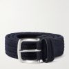 3.5cm Suede-Trimmed Woven Belt 3.5cm Suede-Trimmed Woven Belt