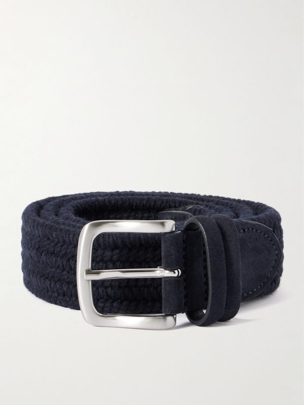 3.5cm Suede-Trimmed Woven Belt 3.5cm Suede-Trimmed Woven Belt