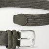 3.5cm Suede-Trimmed Woven Belt - E1 3.5cm Suede-Trimmed Woven Belt - E1