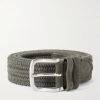 3.5cm Suede-Trimmed Woven Belt 3.5cm Suede-Trimmed Woven Belt