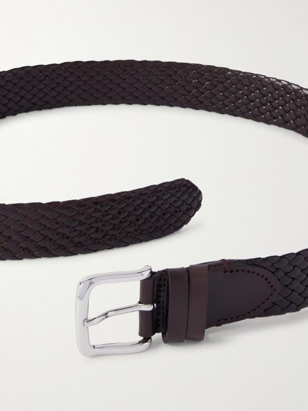 Luxe 3.5cm Woven Leather Belt - CU Luxe 3.5cm Woven Leather Belt - CU