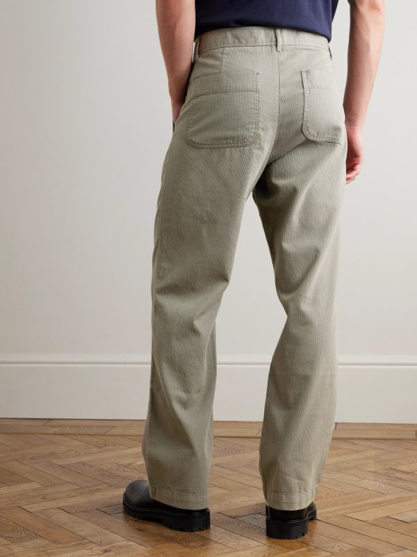 Edward Straight-Leg Cotton and Cashmere-Blend Corduroy Trousers - BK Edward Straight-Leg Cotton and Cashmere-Blend Corduroy Trousers - BK