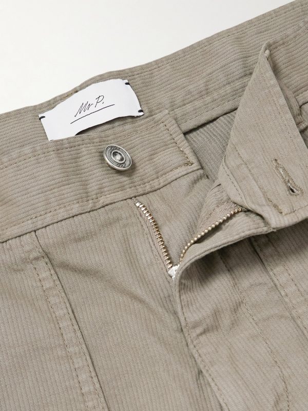 Edward Straight-Leg Cotton and Cashmere-Blend Corduroy Trousers - E1 Edward Straight-Leg Cotton and Cashmere-Blend Corduroy Trousers - E1