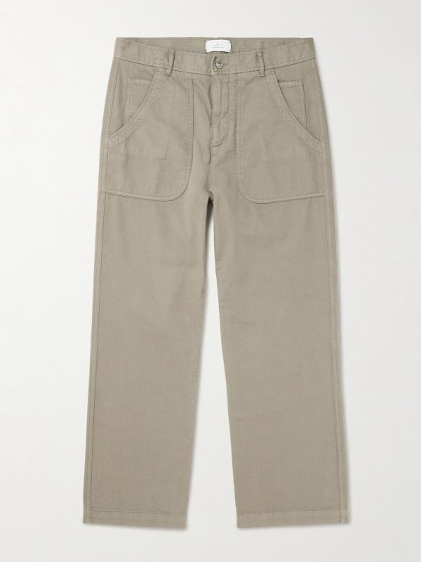 Edward Straight-Leg Cotton and Cashmere-Blend Corduroy Trousers Edward Straight-Leg Cotton and Cashmere-Blend Corduroy Trousers
