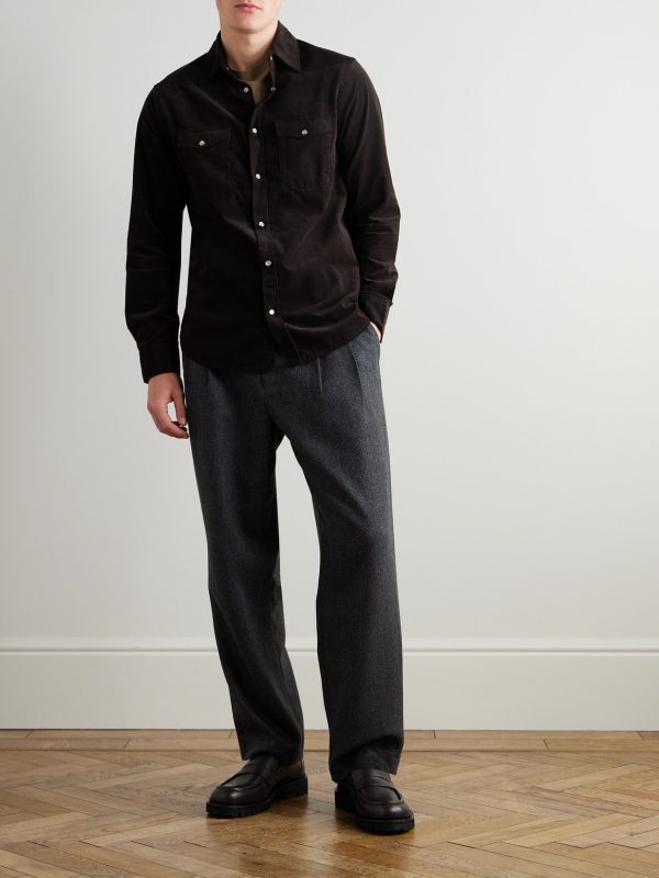 Organic Cotton-Corduroy Western Shirt - OU Organic Cotton-Corduroy Western Shirt - OU