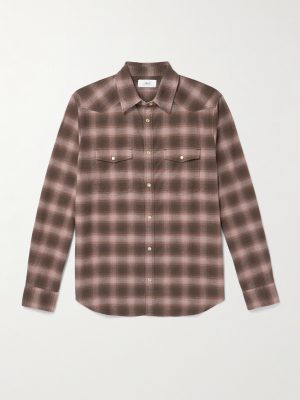 Checked Organic Cotton-Flannel Western Shirt Checked Organic Cotton-Flannel Western Shirt