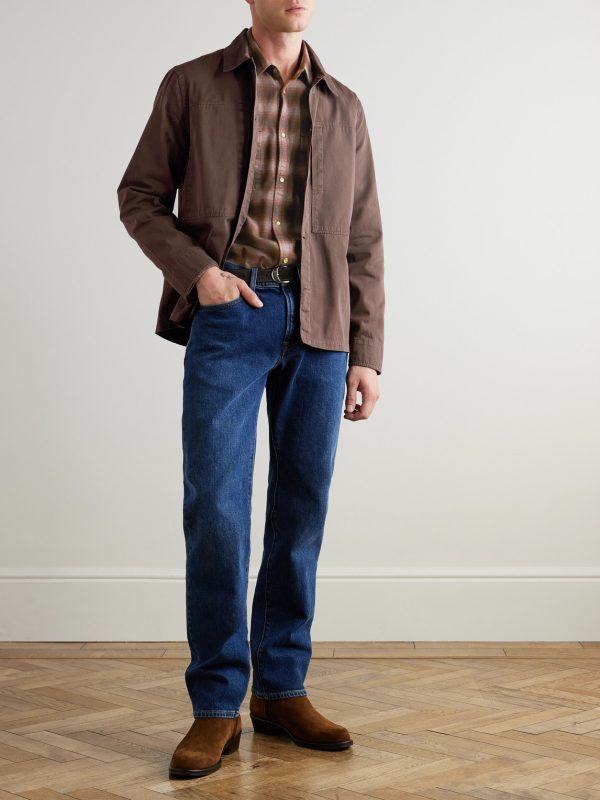 Checked Organic Cotton-Flannel Western Shirt - OU Checked Organic Cotton-Flannel Western Shirt - OU