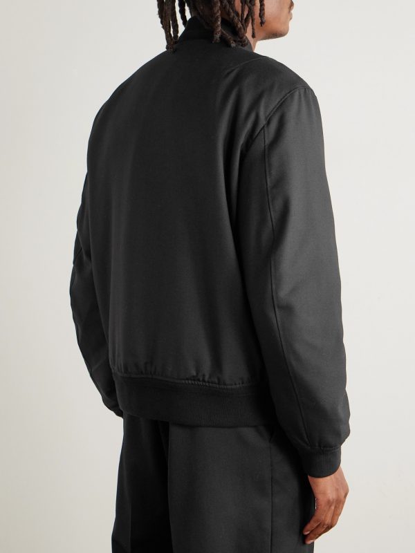 Padded Woven Bomber Jacket - BK Padded Woven Bomber Jacket - BK