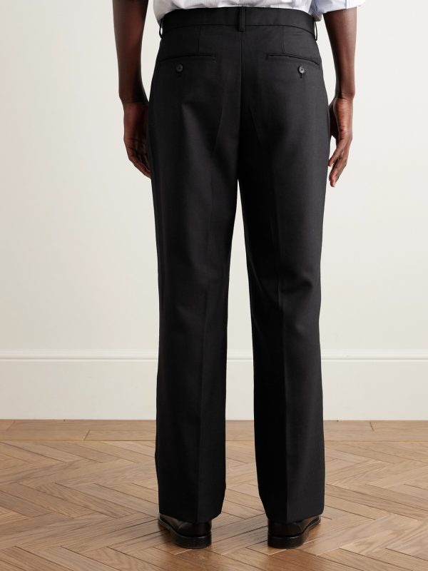Edward Straight-Leg Pleated Woven Trousers - BK