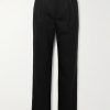 Edward Straight-Leg Pleated Woven Trousers