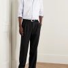 Edward Straight-Leg Pleated Woven Trousers - OU