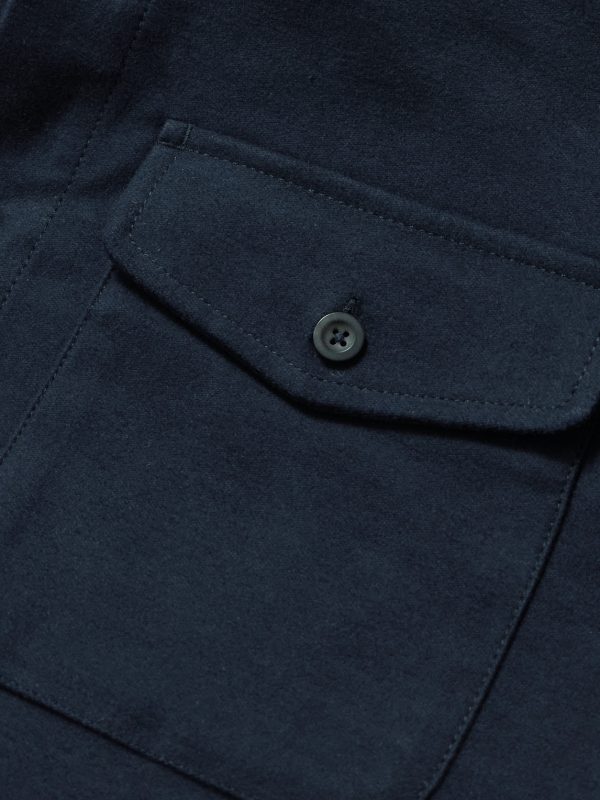 Organic Cotton-Blend Moleskin Overshirt - E1