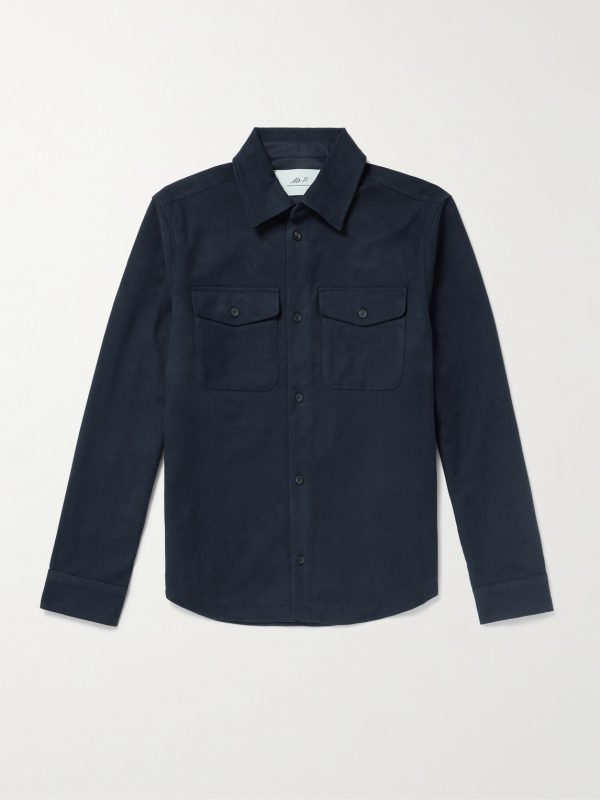 Organic Cotton-Blend Moleskin Overshirt