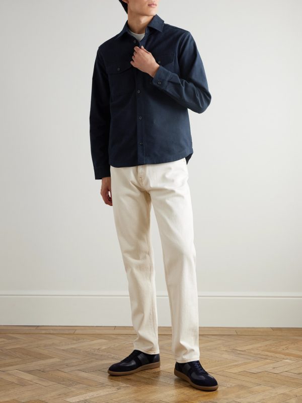 Organic Cotton-Blend Moleskin Overshirt - OU