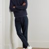 Daniel Tapered Pleated Organic Cotton-Blend Moleskin Trousers - OU