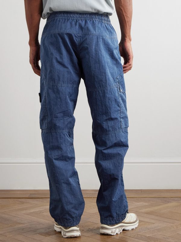Denim Research Tapered Garment-Dyed Hollow Fiber Nylon-TC Cargo Trousers - BK Denim Research Tapered Garment-Dyed Hollow Fiber Nylon-TC Cargo Trousers - BK