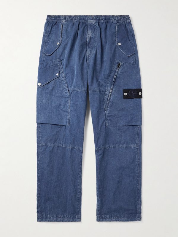 Denim Research Tapered Garment-Dyed Hollow Fiber Nylon-TC Cargo Trousers Denim Research Tapered Garment-Dyed Hollow Fiber Nylon-TC Cargo Trousers