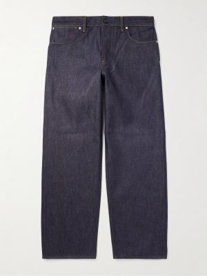Denim Research Straight-Leg Logo-Appliquéd Organic Jeans