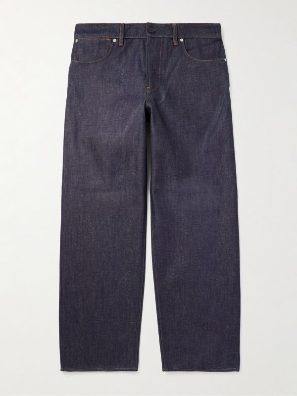 Denim Research Straight-Leg Logo-Appliquéd Organic Jeans