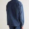 Hollow Denim Research Logo-Appliquéd Shell Overshirt - BK