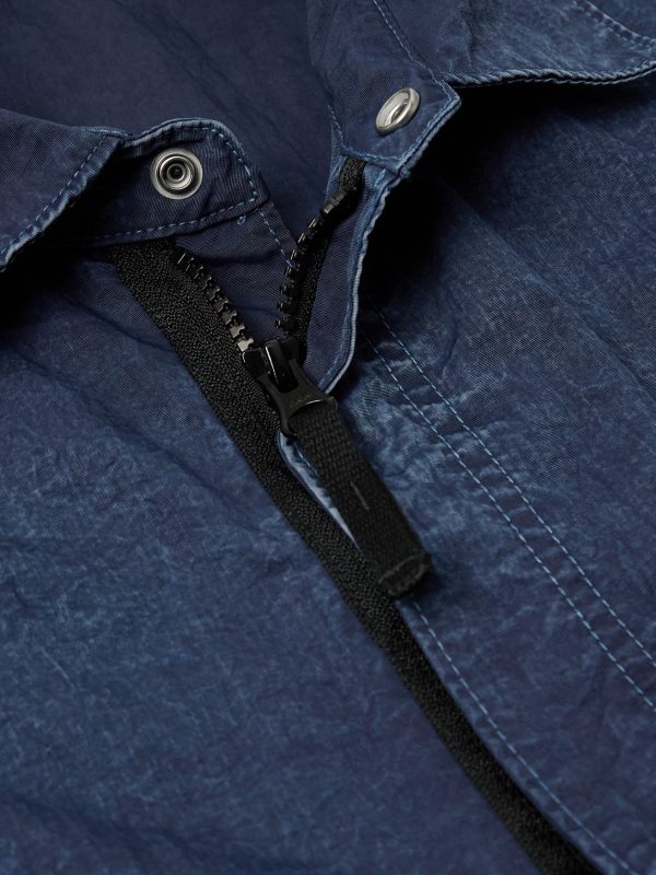 Hollow Denim Research Logo-Appliquéd Shell Overshirt - CU