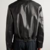 Leather-Trimmed Calf Hair Jacket - BK