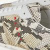 Logo-Embroidered Croc and Snake-Effect Leather Sneakers - CU Logo-Embroidered Croc and Snake-Effect Leather Sneakers - CU